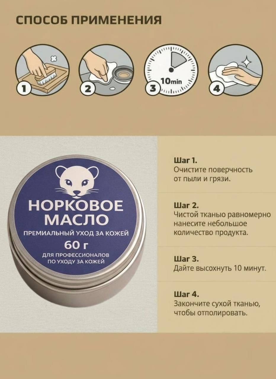 Жир для обуви/Норковое масло-Воск для обуви